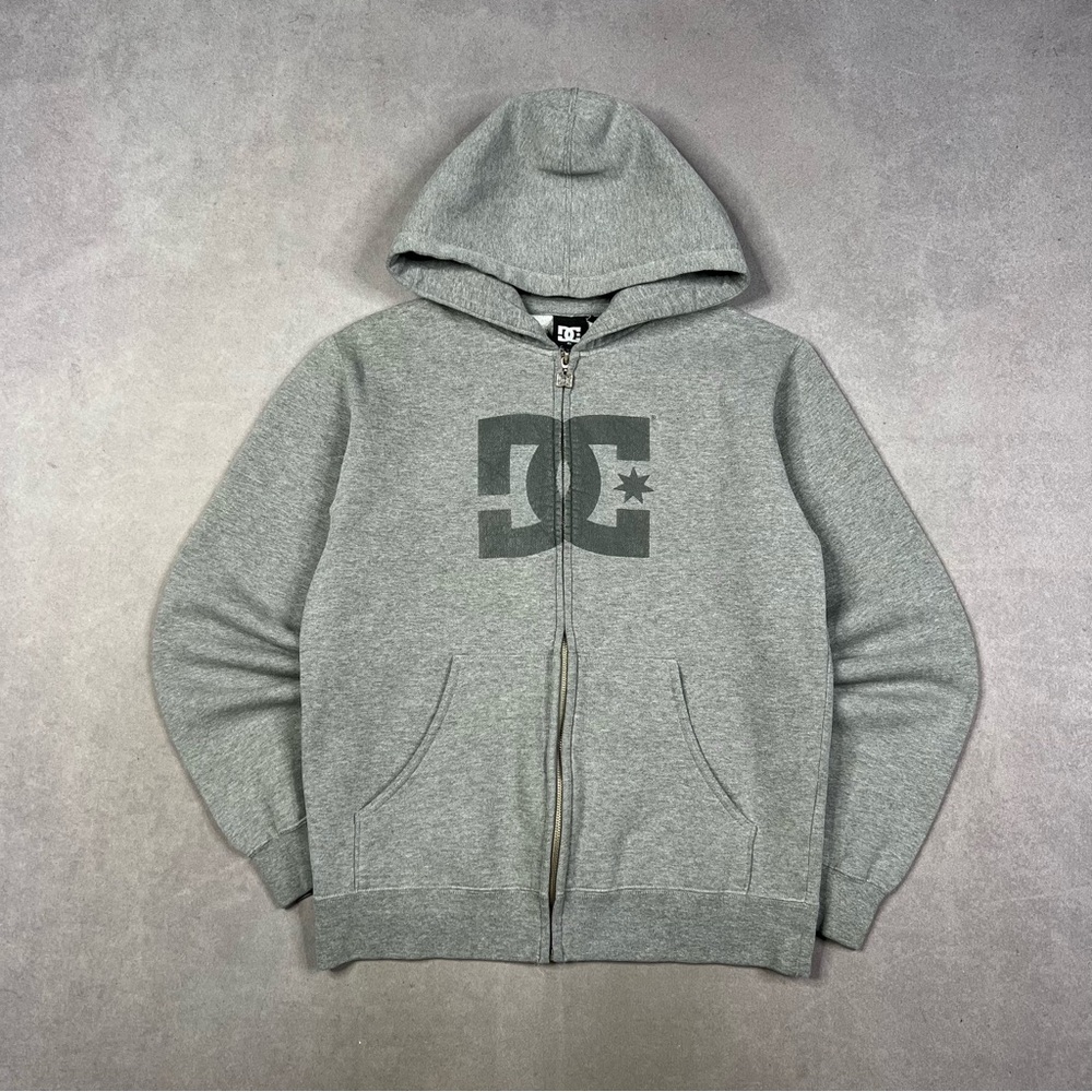 DC Heather Gray Hoodie with Logo